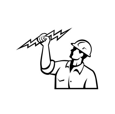 Villámember piktogram matrica