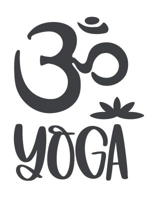 Yoga jel és felirat matrica