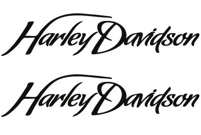 Harley dupla felirat matrica