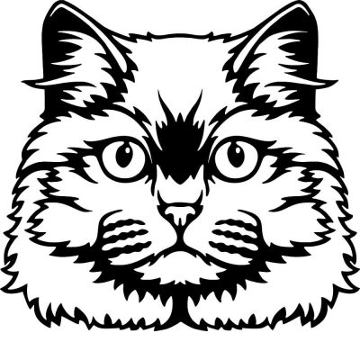 Díszes macska matrica 8