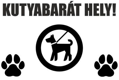 Kutyabarát hely matrica üzlet matrica