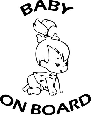 Baby on Board Flinstones autómatrica