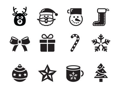 Karácsonyi díszek "7" szett Matrica (30 cm)