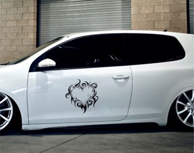 Díszes szív tuning matrica (30x32 cm)