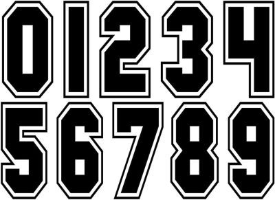 Versenyszám "1" matrica szett