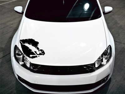 Halálos száj motorháztető matrica (30x38 cm)