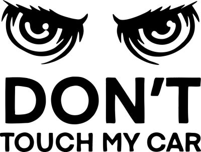 Dont touch my car Prémium matrica 40 cm