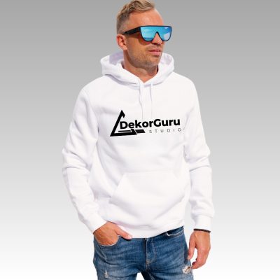 Férfi kapucnis pulóver logózva