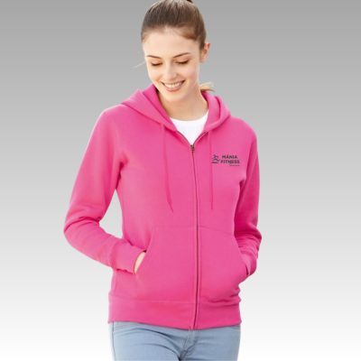 Női cipzáras pulóver logózva