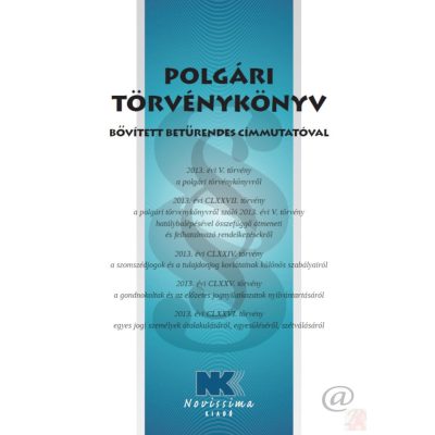 POLGÁRI TÖRVÉNYKÖNYV - Címmutatóval (A/4 méretű)