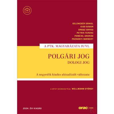 POLGÁRI JOG IV/VI. - Dologi jog (2024)