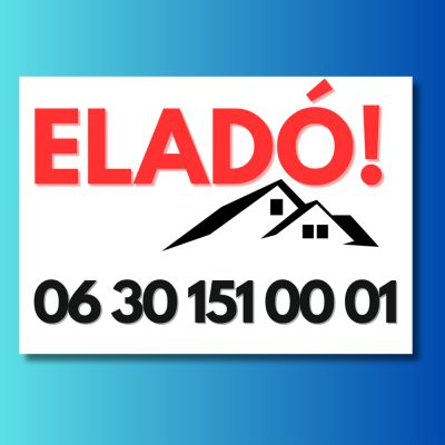 Szimpla eladó ház tábla