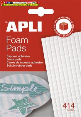 APLI Ragasztó négyzetek, 414 db/csomag, kétoldalas 13814