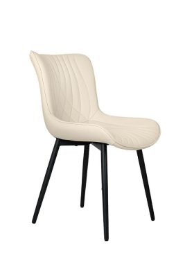 King Home Vela Étkezőszék PU Bőr Bézs Modern