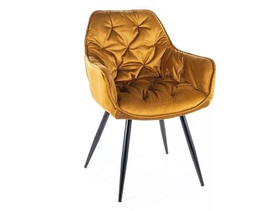 Cherry Monolith Bársony Étkezőszék Curry Vízlepergető