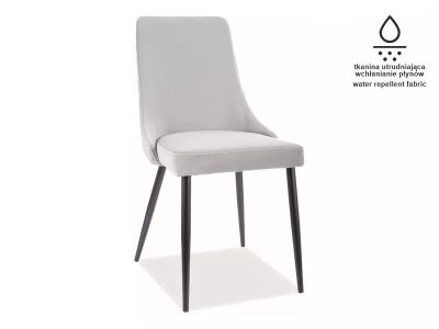 Piano B Matt Velvet Szürke Bársony Étkezőszék Rombusz Mintás Háttámlával