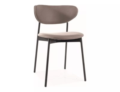 Dan Modern Mikroszálas Étkezőszék Bézs Fekete Vázzal