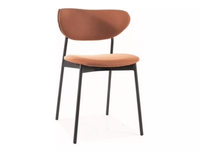 Dan Modern Mikroszálas Étkezőszék Narancssárga Fekete Vázzal