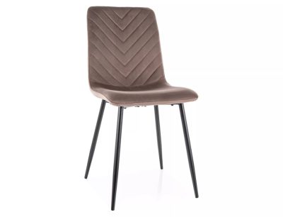 Daren Velvet Bársony Étkezőszék Cappuccino Geometrikus Steppelt