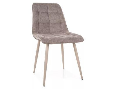 Chic Brego Étkezőszék Bézs Kasmír Fém Vázzal