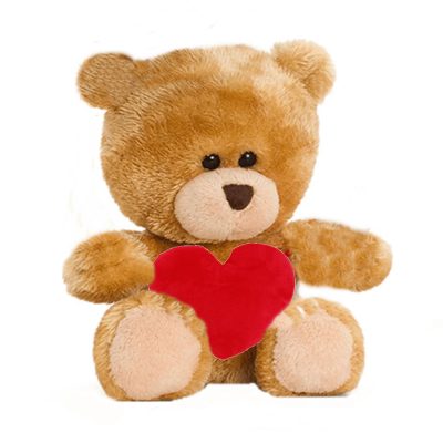 Plüss maci szívvel akasztós 13 cm