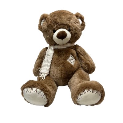 Maci plüss sállal barna 75cm