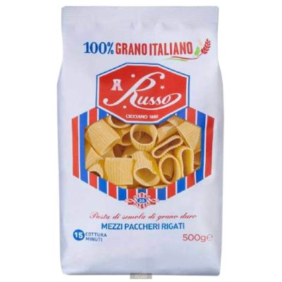 Russo n.25 Mezzi Rigati tészta, 500g