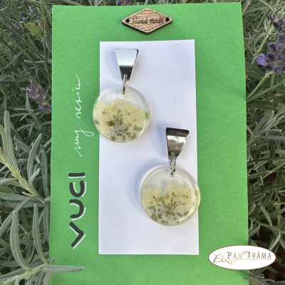 Kézműves, egyedi lógós fülbevaló - Opal