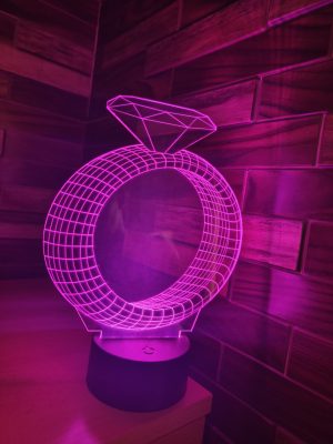 3D Gyűrű LED Lámpa