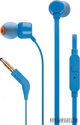 JBL T110 headset,egy gombos távírányítóval, Kék