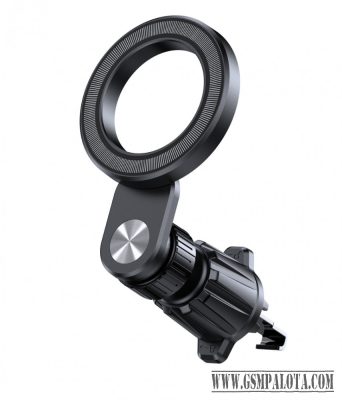 Elforgatható mágneses autós telefontartó szellőzőrácsra, Fekete