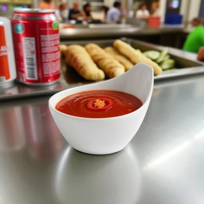 Porcelán tálka szószokhoz 8x8x6 cm, 6 db-os csomag