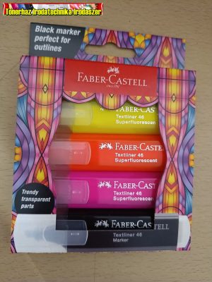 Faber-Castell Szövegkiemelő 4db-os készlet GLASSY NEON TEXTLINER 254693