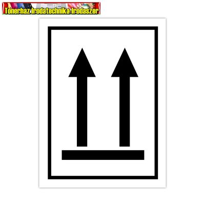 Öntapadó Információs címke, papír - Csomag helyzete fölfelé - 7,5cmx10cm 