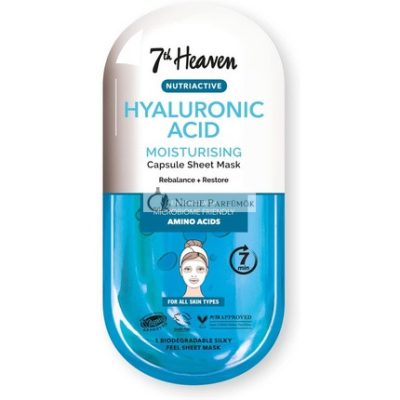 7th Heaven Hyaluronic Acid Nutriactive Hidratáló Arcpakolás Aminosavakkal, 25g