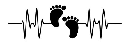 baba láb szívdobbanás autómatrica