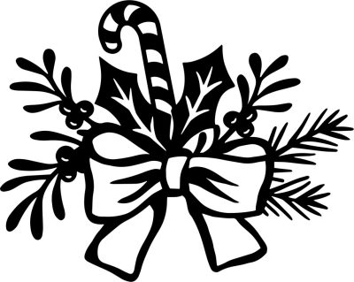 Karácsonyi masni ablakmatrica