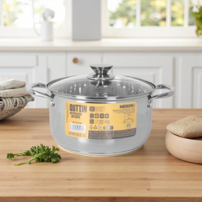 Quttin Neron lábas üveg fedővel 10 literes 28 cm-es átmérőjű indukciós - Spanyol edény