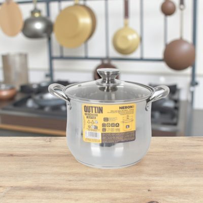 Quttin Neron fazék üveg fedővel 6 literes 22 cm-es átmérőjű indukciós - Spanyol edény