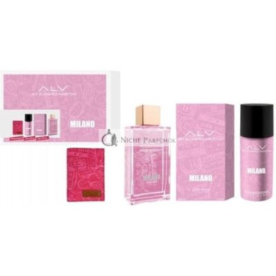 ALV By Alviero Martini Milano Nőknek Eau de Parfum, 100ml, Deodorant 150ml és Útlevéltartó