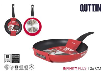 Quttin Infinity Plus 26 cm-es tapadásmentes serpenyő – indukciós, vendégházaknak és apartmanoknak