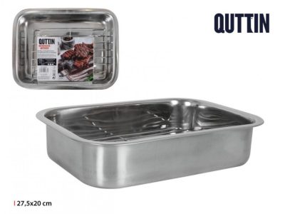 Sütőtepsi ráccsal 27,5x20 cm, inox