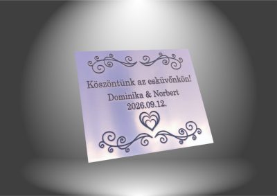 Plexi Esküvői Tábla (egyedi)