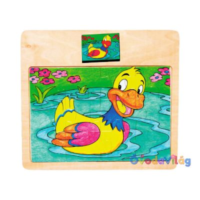 Fa puzzle kacsás