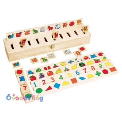 Szortírozó doboz fából