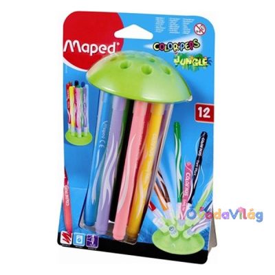 Filctoll készlet 12db-os MAPED "Color Peps Jungle" elhagyhatatlan kupakos