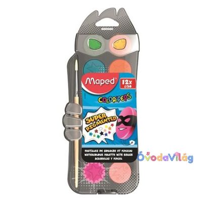 Vízfesték készlet 12db-os MAPED 30mm-es korong + ajándék ecset