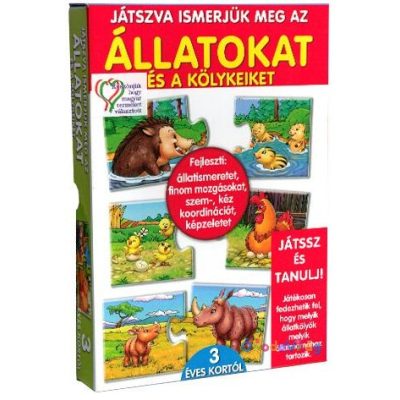 Játszva ismerjük meg az állatokat és a kölykeit