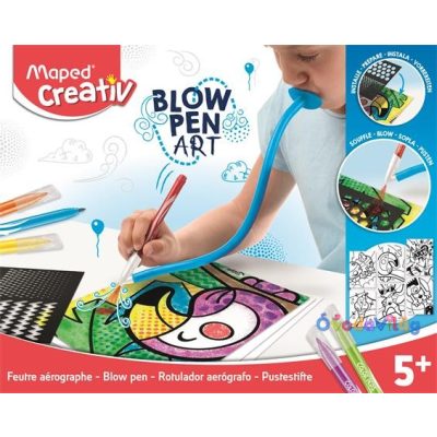 Fújós filctoll készlet MAPED CREATIV, "Blow pen Art" csíkozás