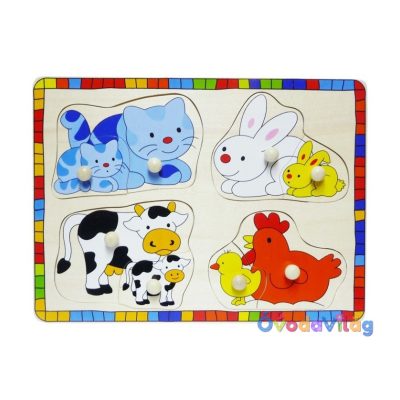 Fogantyús puzzle kicsiknek cicás 